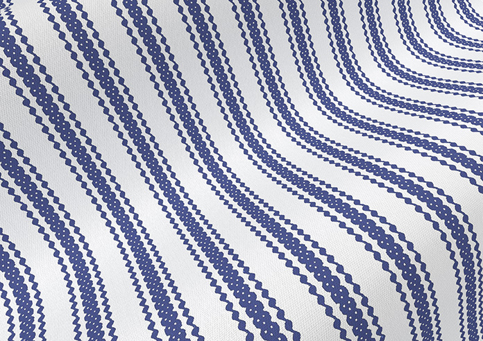 Lace Stripes, Sapphire - Twist&Fit Roman Blind - Image 4